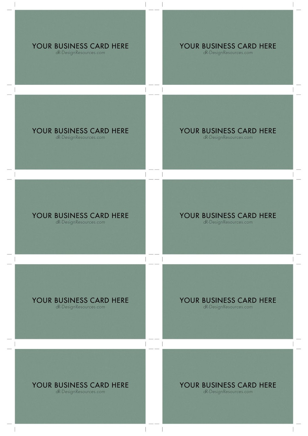 A Business Card Template PSD ( Per Sheet)  dR Design Resources