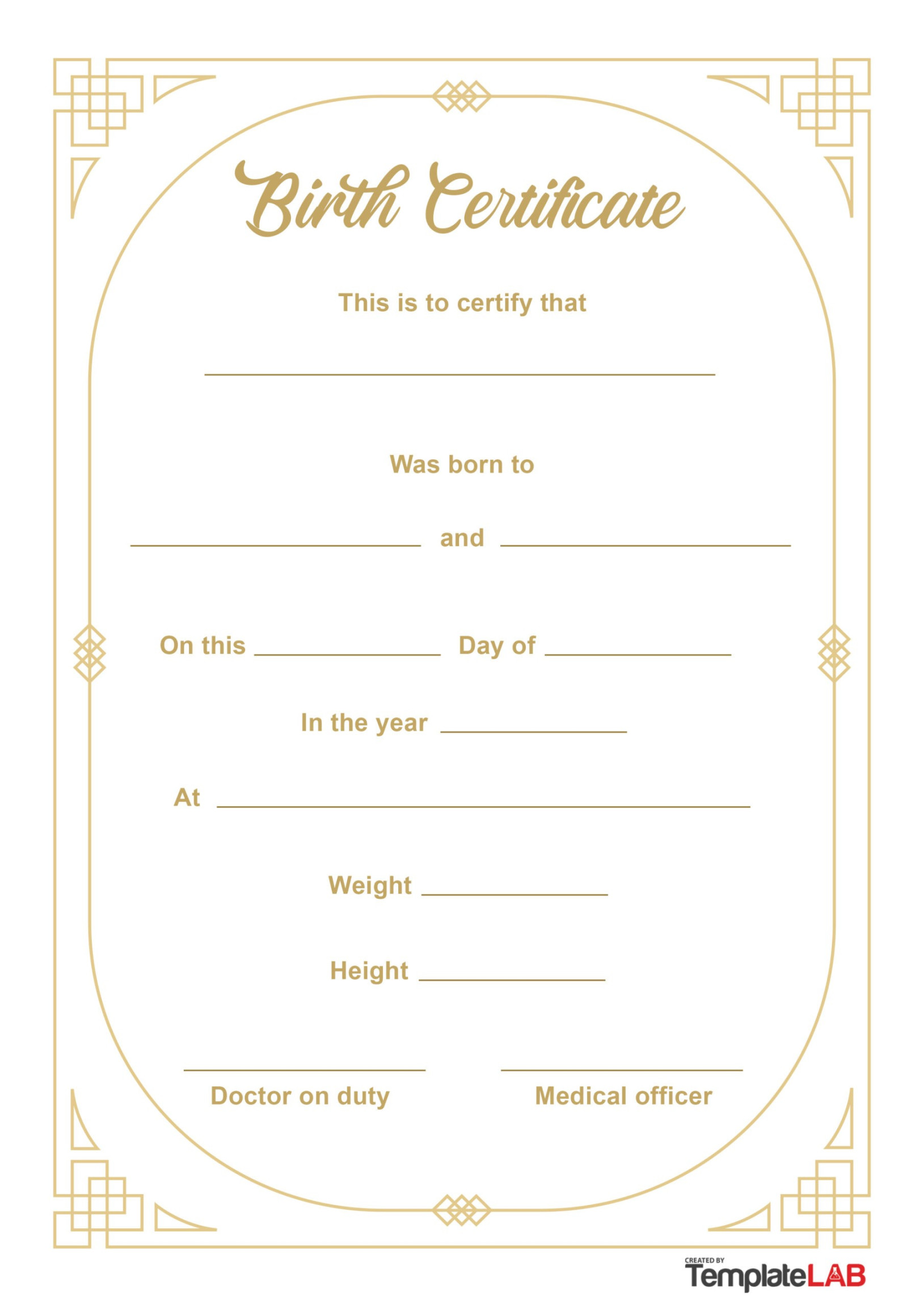 Birth Certificate Templates (Word, PPT & PDF) ᐅ TemplateLab