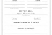 Spanish To English Birth Certificate Translation Template