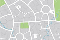 Blank City Map Template For Urban Planning And Development