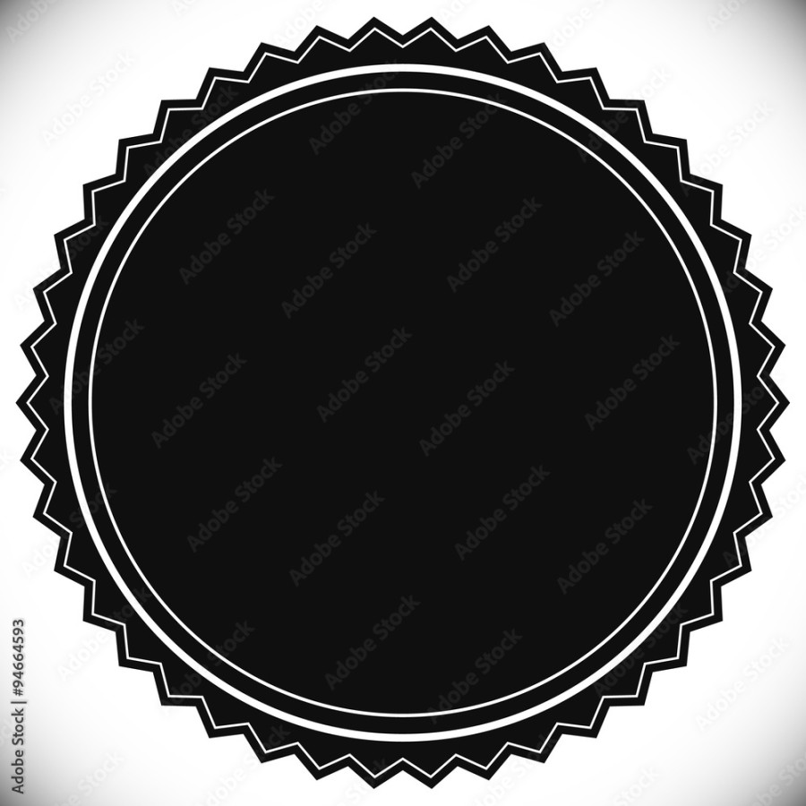 Blank empty stamp, seal or badge template Stock-Vektorgrafik