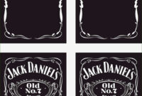 Blank Jack Daniels Label Template For Personalized Branding