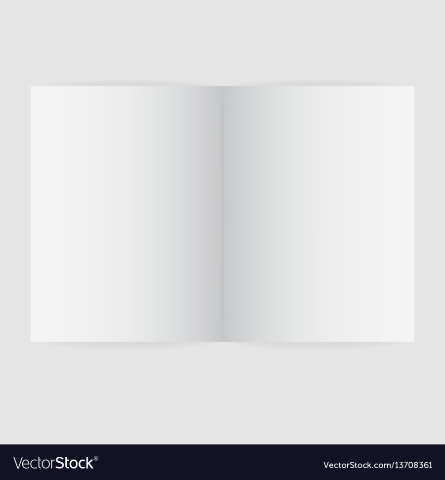 Blank magazine spread template Royalty Free Vector Image