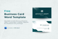 Professional Business Card Templates For Microsoft Word