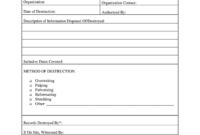 Certificate Of Destruction Template: A Formal Document For Verifying Disposal