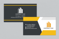 Free Formal Construction Business Card Templates For Download