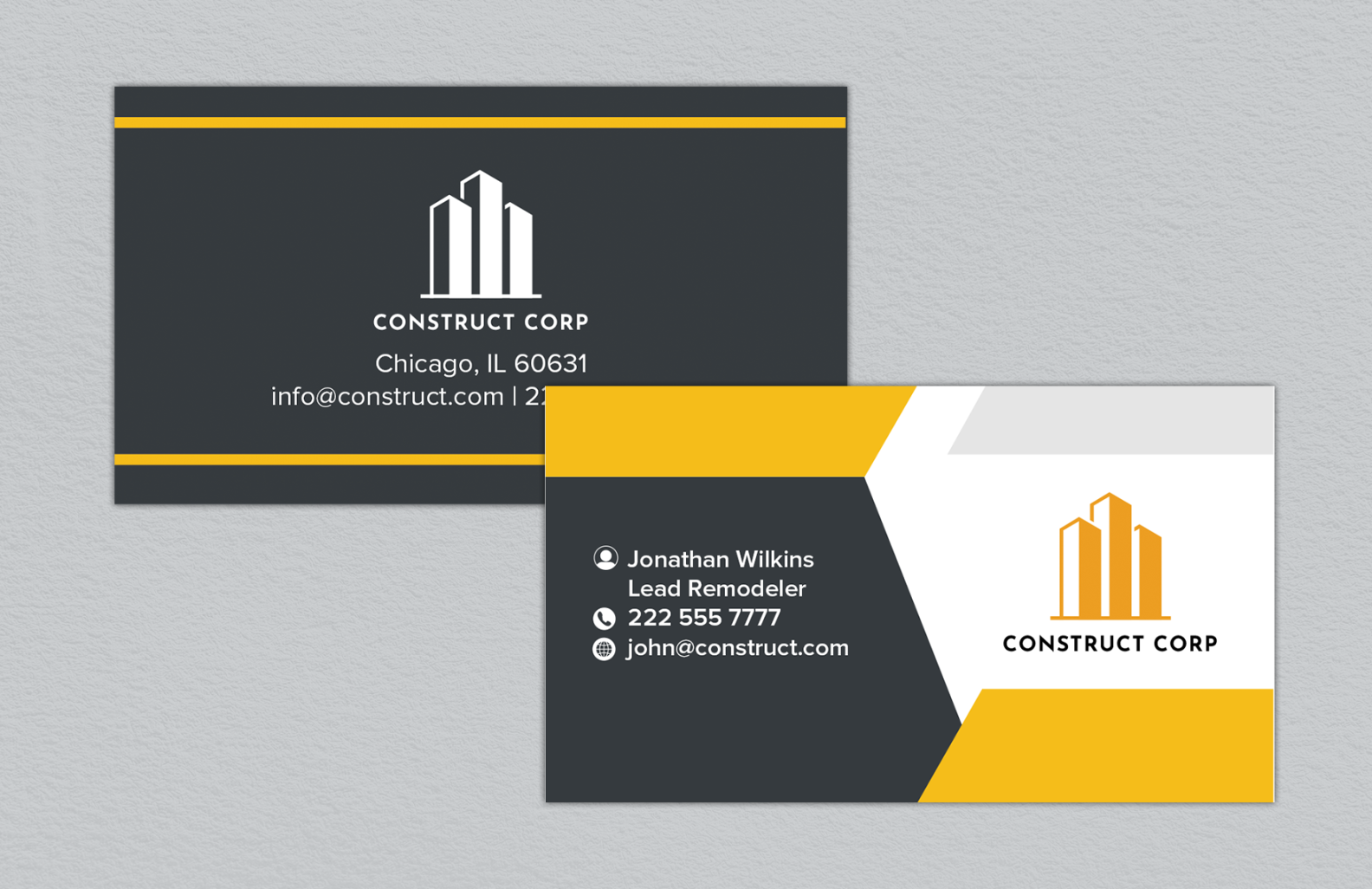 Construction Business Card Templates in PDF - FREE Download