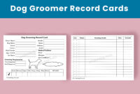 Comprehensive Dog Grooming Record Card Template