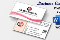 Professional Two-Sided Business Card Template In Word