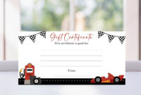 Automotive Gift Certificate Template