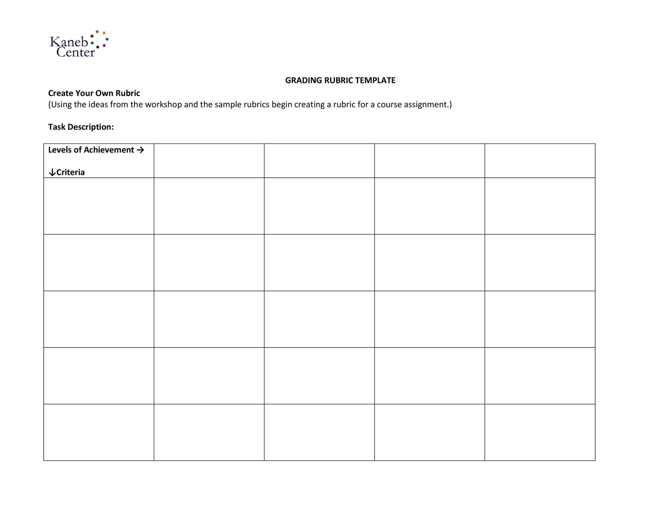 Editable Rubric Templates (Word Format) ᐅ TemplateLab