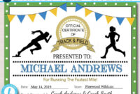 Complimentary Track And Field Achievement Certificates