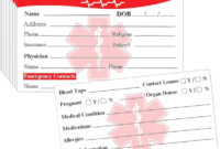 Emergency Contact Information Wallet Card Template