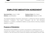 Workplace Mediation Outcome Agreement Template