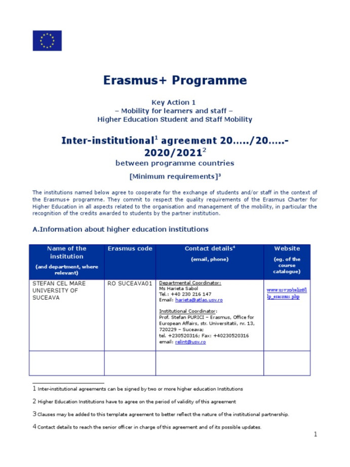 Erasmus + Bilateral Agreement  PDF  Academic Term  Further