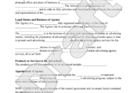 Free Advertising Agency Agreement Template