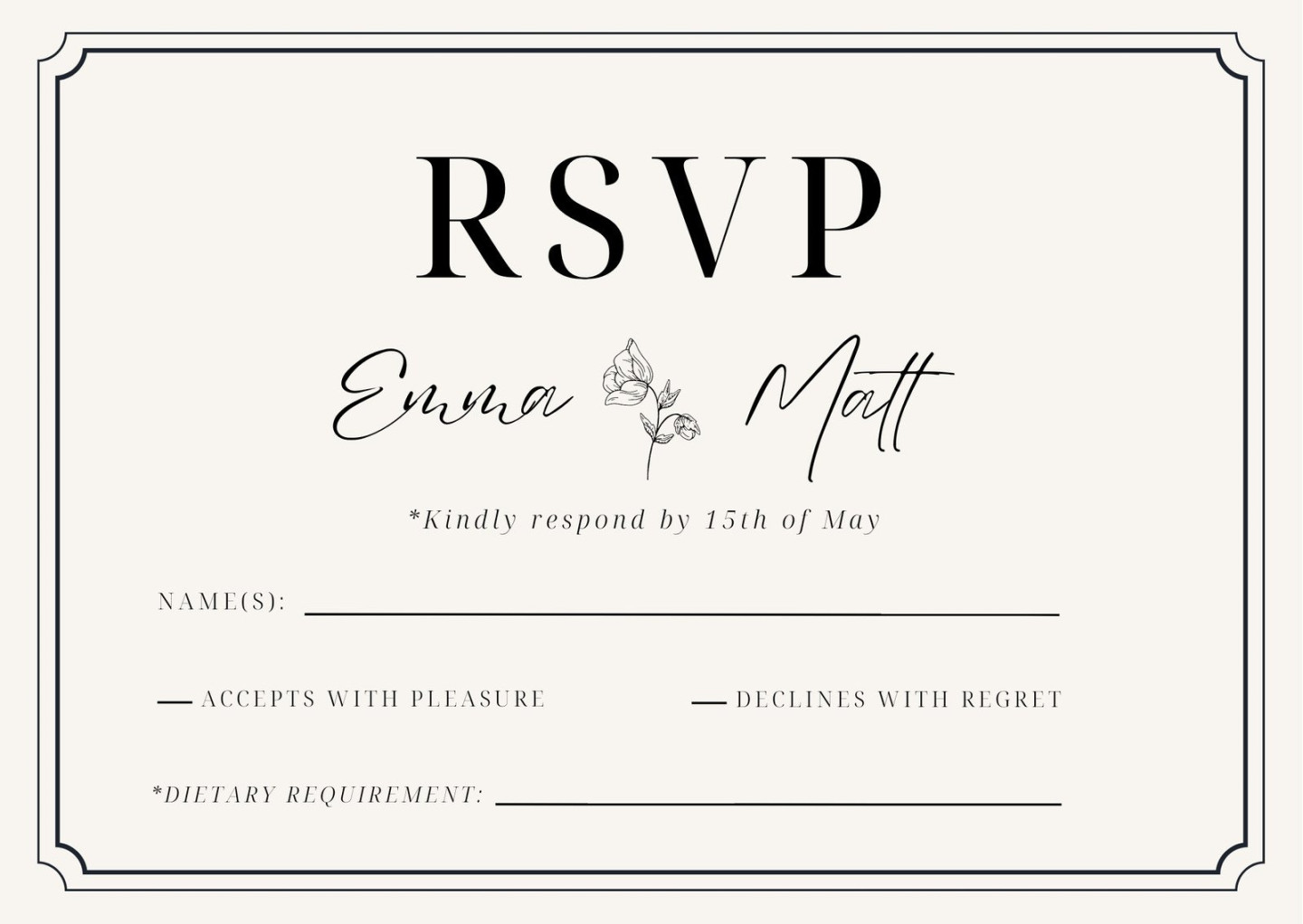 Free and customizable rsvp templates