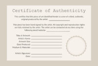 Certificate Of Authenticity Template: A Formal Guide To Verification