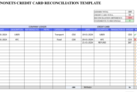 Credit Card Statement Template Excel