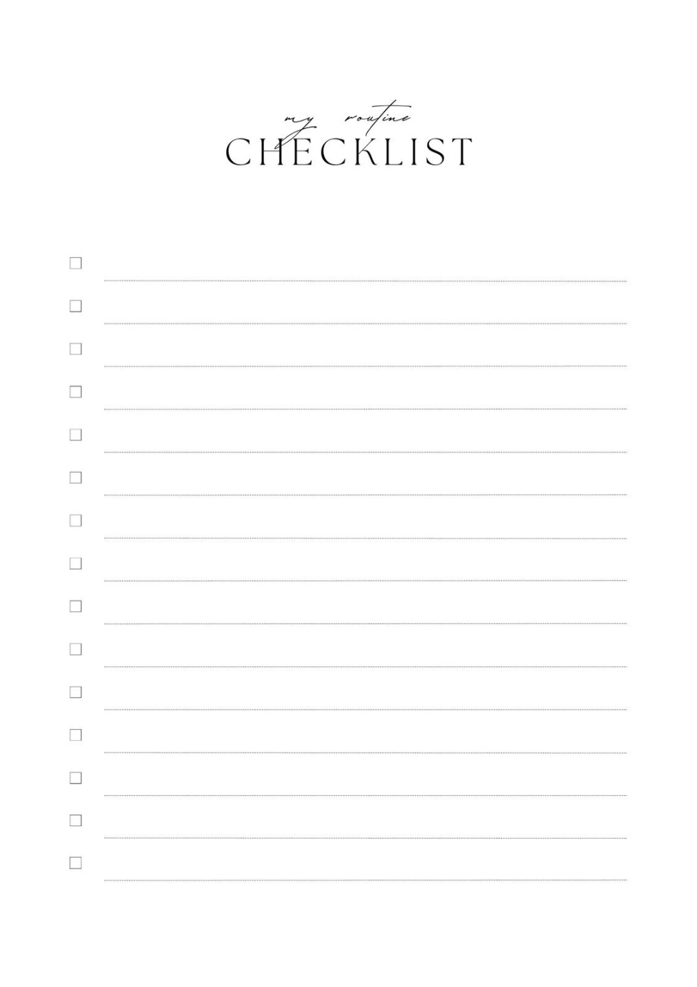 Free, custom downloadable checklist templates  Canva