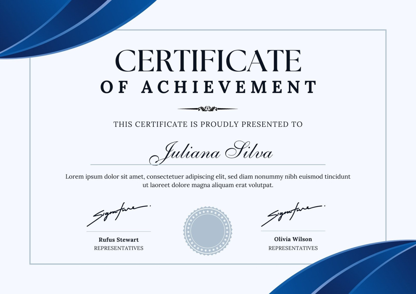 Free custom printable achievement certificate templates  Canva