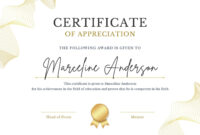 Certificates Of Appreciation Template: A Formal Guide