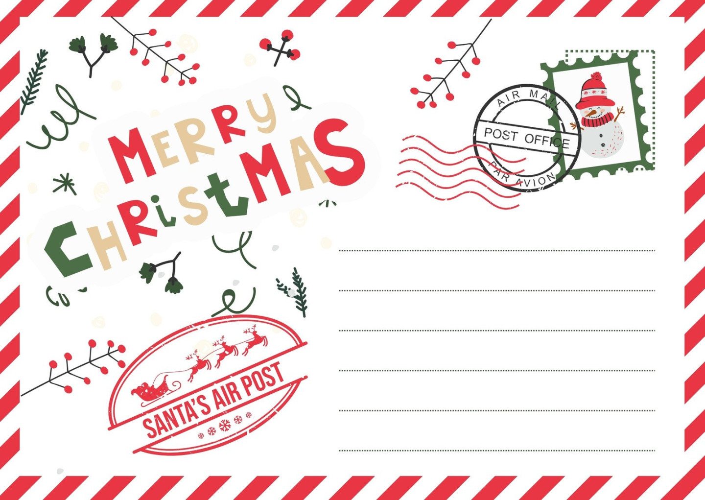 Free custom printable Christmas card templates  Canva