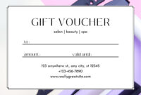 Salon Gift Certificate Template: A Formal Design For Luxurious Pampering