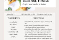 Recipe Card Design Template: A Guide To Creating Visually Appealing And Informative Culinary Resources