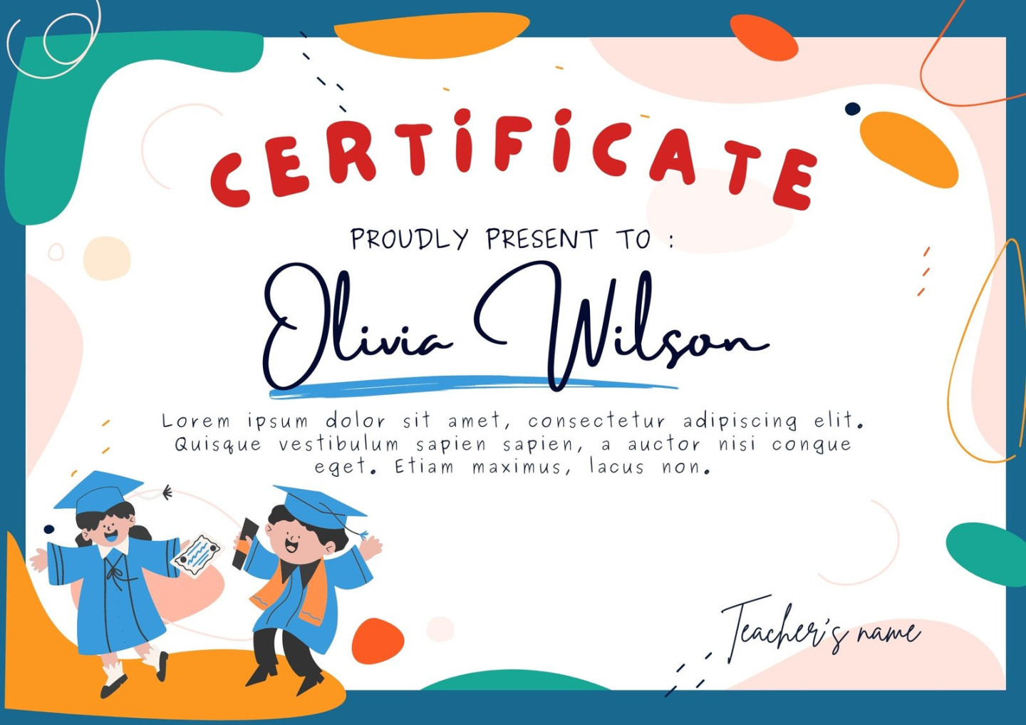 Free custom printable school certificate templates  Canva