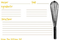 Free Printable Recipe Card Templates For Microsoft Word