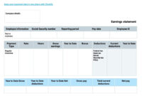 Blank Pay Stub Template In Microsoft Word