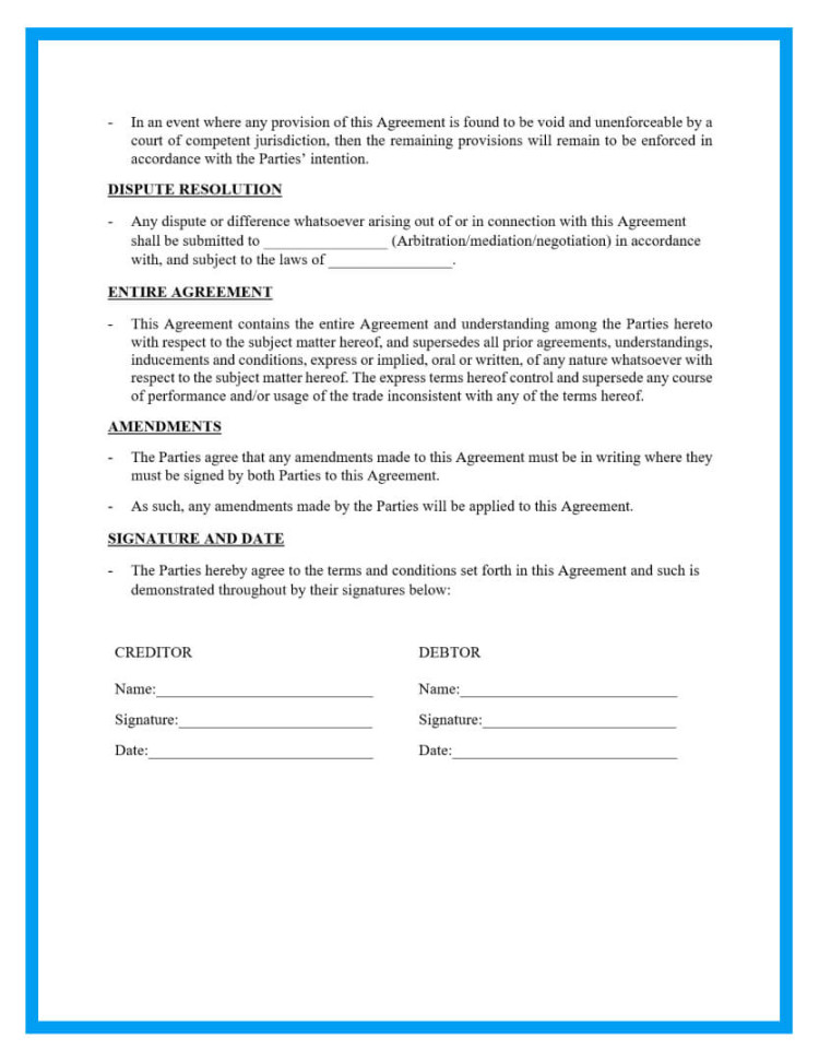 Free Payment Agreement Template