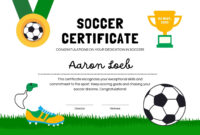 Professional Soccer Certificate Templates For Microsoft Word