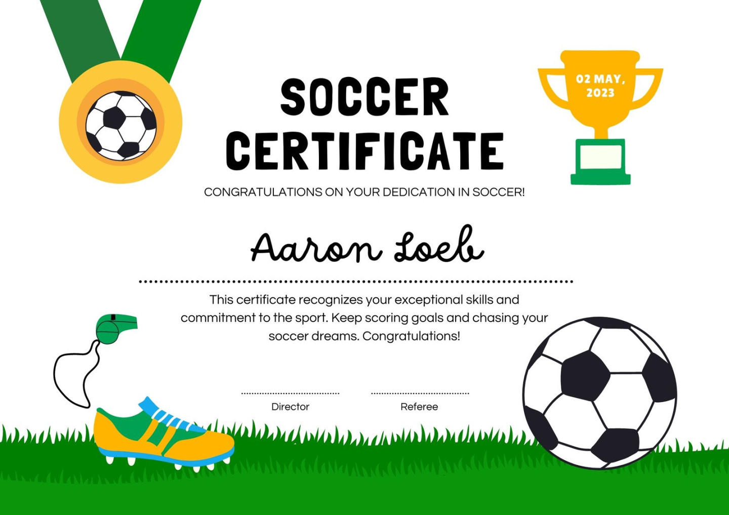 Free printable, customizable sport certificate templates  Canva