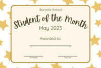 Formal Student Of The Month Certificate Templates For Free Download