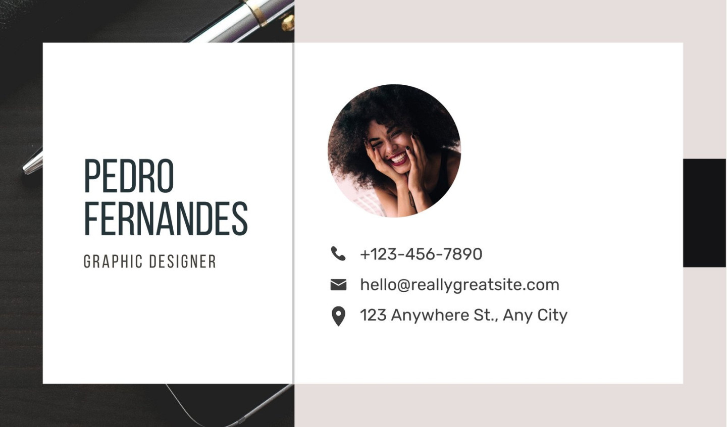 Free printable freelancer business cards  Canva