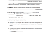 Vacation Rental Lease Agreement Template