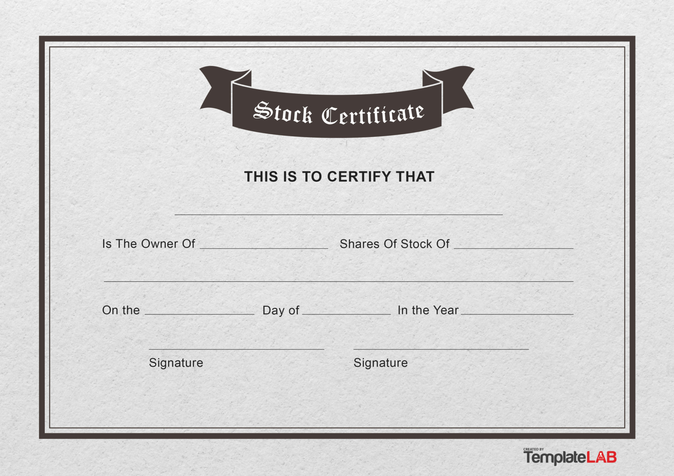 Free Stock Certificate Templates (Word, PDF) ᐅ TemplateLab