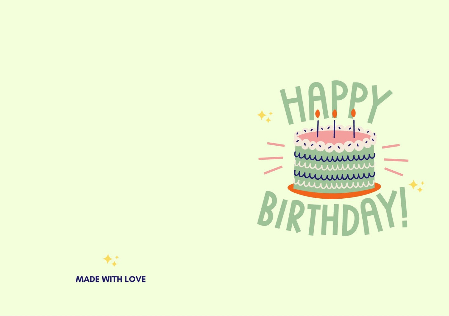 Free to personalize folded birthday card templates  Canva