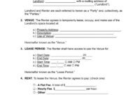 Banquet Hall Rental Agreement Template