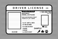 Blank Driver’s License Template For Official Use