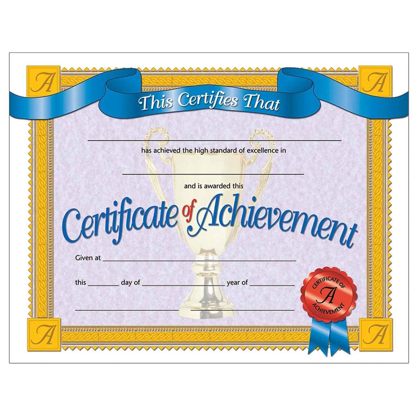 Hayes Certificate of Achievement,