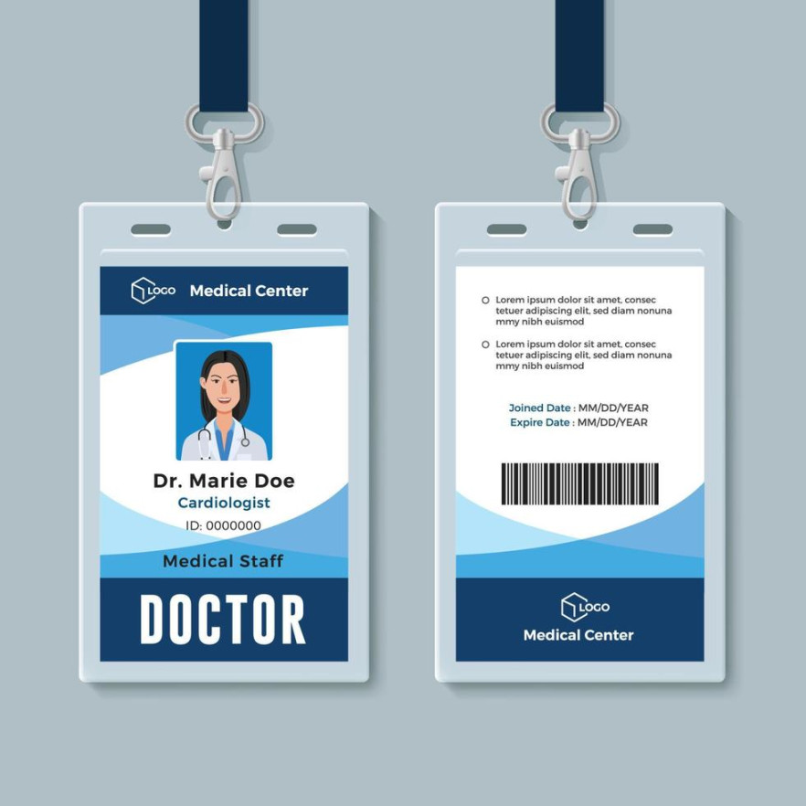 Hospital Id Card Vector Art, Icons, and Graphics for Free Download