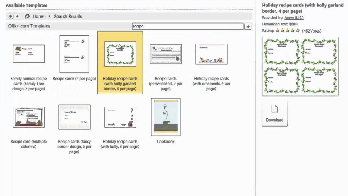 How to Make Fancy Recipe Cards Using Microsoft Word : Using MS Word