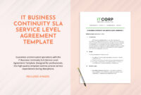 Disaster Recovery Service Level Agreement Template