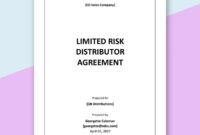 Limited Risk Distributor Agreement Template