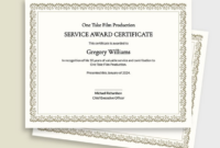 Long Service Certificate Template Sample: A Formal Recognition Of Dedication