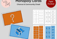 Monopoly Chance Cards Template: A Comprehensive Guide