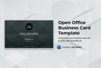 OpenOffice Business Card Template: A Professional And Customizable Design Tool